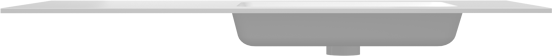 Storke Mata asymmetrisch rechtse wastafel matte solid surface 130 x 52 cm combinatie kast 35 cm
