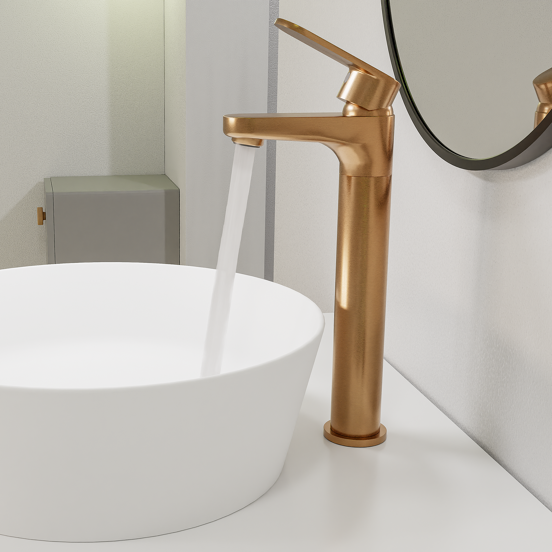 Linie Astor robinet de lavabo haut Brushed Rosegold