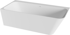 Balmani Zigga 2-Personen-Eckbadewanne: links, 180 x 85 cm, Solid Surface, Weiß matt