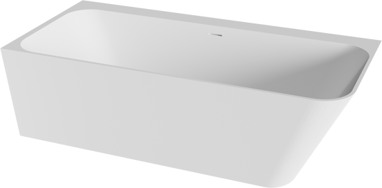 Balmani Zigga baignoire d'angle gauche double 180 x 85 cm Solid Surface blanc mat