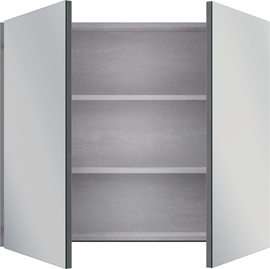 Linie Montro spiegelkast 90 x 75 cm beton grijs