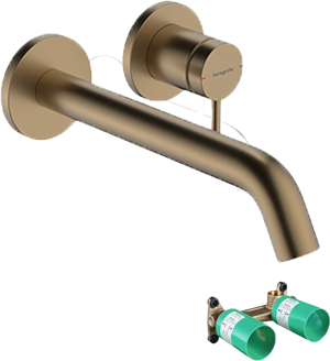 Hansgrohe Tecturis S Unterputz-Waschbecken Armatur: Brushed Bronze, Einbauelement inklusive
