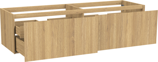 Balmani Idra zwevende wastafelonderkast 180 x 55 cm fineer naturel eiken 4 lades
