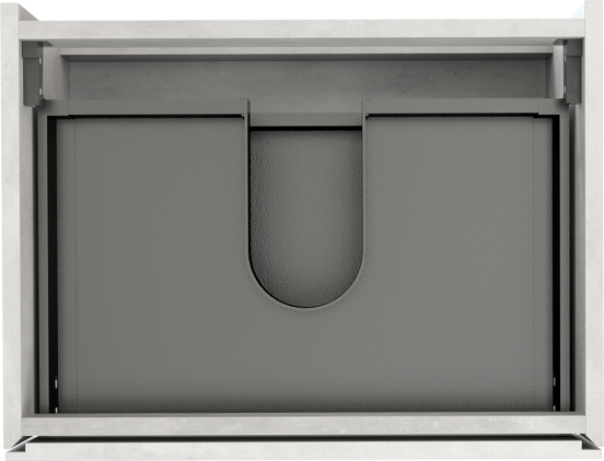 Storke Edge meuble sous-lavabo suspendu 60 x 46 cm béton gris argent 2 tiroirs