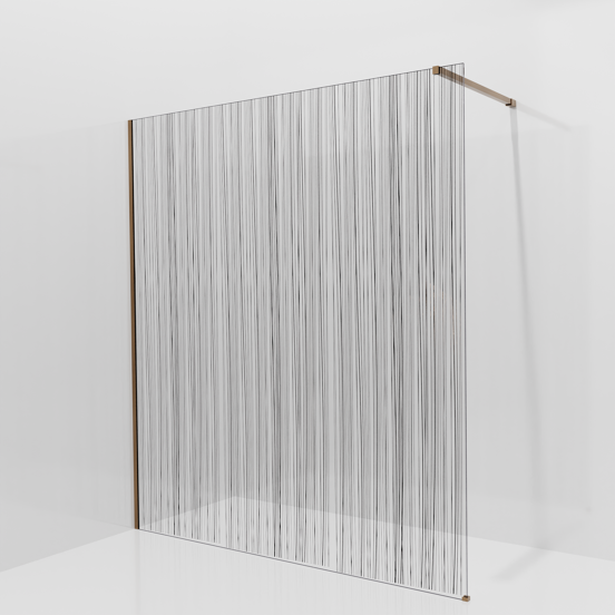 Balmani Modular Walk-In Dusche: 180 x 200 cm, Mikado, inklusive Coating, Profil Brushed Rosegold