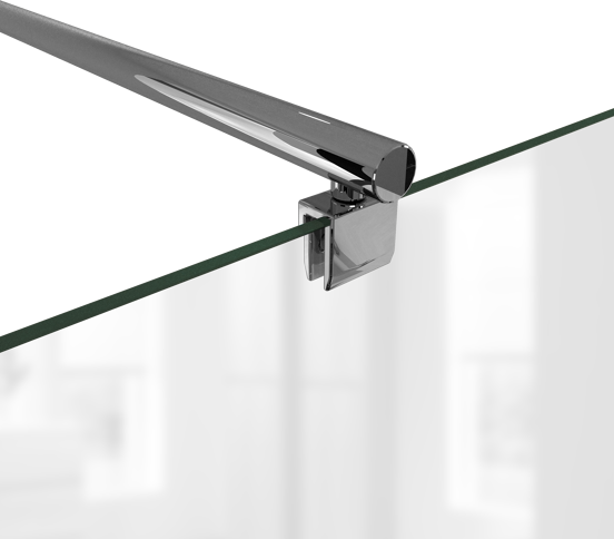 SanyOne Walk-In Dusche: 100 x 195 cm, Klarglas, Chrom Profil, glänzend
