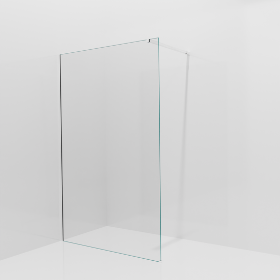 Balmani Modular inloopdouche: 130 x 200 cm, Helder glas, Glanzend chroom profielen