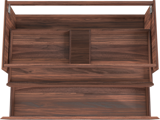 Balmani Fila zwevende wastafelonderkast 120 x 55 cm fineer notenhout 2 lades