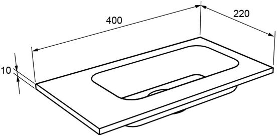 Storke Edge zwevend toiletmeubel 40 x 22 cm mat wit met Fina wastafel in matte Solid Surface