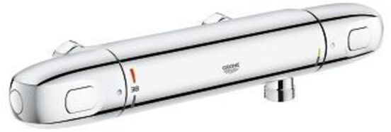 Grohe Grohtherm 1000 Thermostat-Duscharmatur, Chrom glänzend Mittenabstand 12 cm