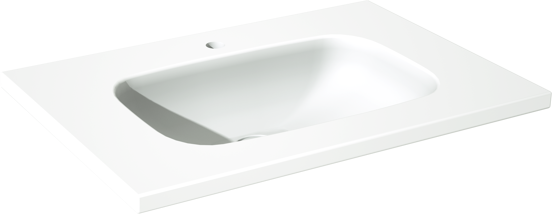 Storke Precioza enkele wastafel mat composiet marmer 75 x 52 cm