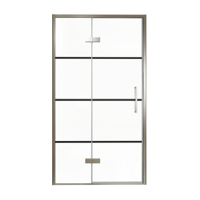 Balmani Senses Design douche draaideur links 120 cm x 210 cm Lined glas, Brushed GunMetal profielen