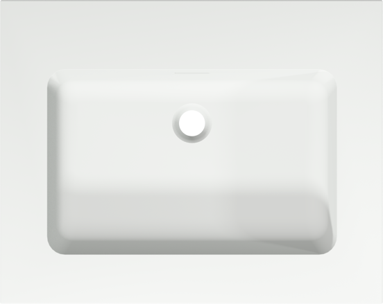Storke Edge staand badkamermeubel 65 x 52 cm glanzend wit met Mata enkele wastafel in solid surface mat wit