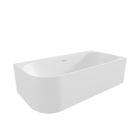 Luca Varess Laguna baignoire d'angle droite duo avec LED 170 x 85 cm acrylique blanc mat