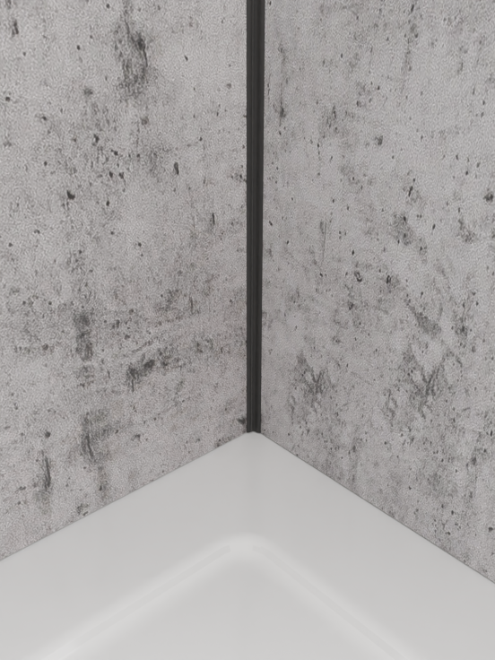 Luca Varess Artdeco revêtement mural de douche 120 x 244 cm alu-composite béton gris