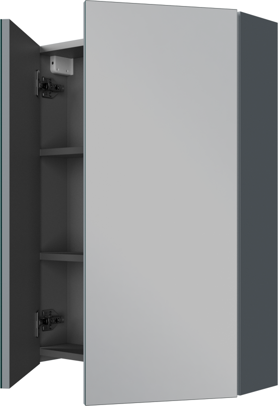 Linie Montro armoire de toilette 60 x 75 cm bleu anthracite