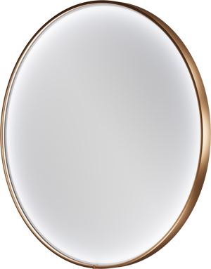 Balmani Secret rond badkamerspiegel Brushed RoseGold Ø 80 cm met spiegelverlichting en anti-damp