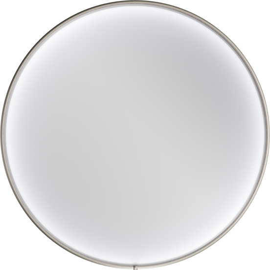 Balmani Secret rond badkamerspiegel Brushed Gunmetal Ø 60 cm met spiegelverlichting en anti-damp