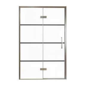 Balmani Senses Design douche draaideur links 140 cm x 210 cm Lined glas, Brushed GunMetal profielen