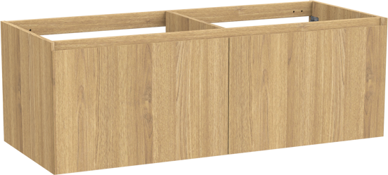Balmani Idra zwevende wastafelonderkast 135 x 55 cm fineer naturel eiken 4 lades