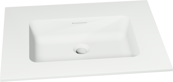 Storke Mata enkele wastafel matte Solid Surface 60 x 46 cm