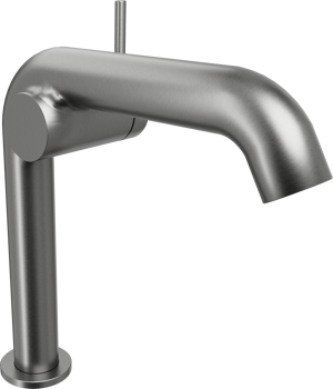 Blaufoss Round M EcoStart standaard wastafelkraan brushed gunmetal
