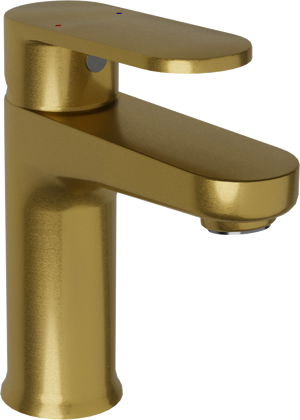 Linie Astor standaard wastafelkraan brushed gold