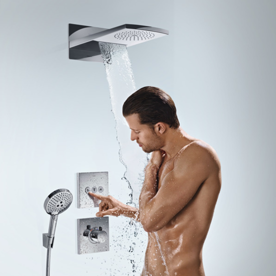 Hansgrohe Showerselect S Thermostat-Duscharmatur: Unterputz, für 3 Verbraucher, Chrom glänzend
