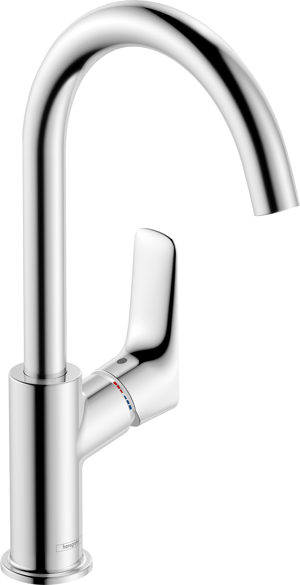 Hansgrohe Logis 210 verhoogde wastafelkraan glanzend chroom