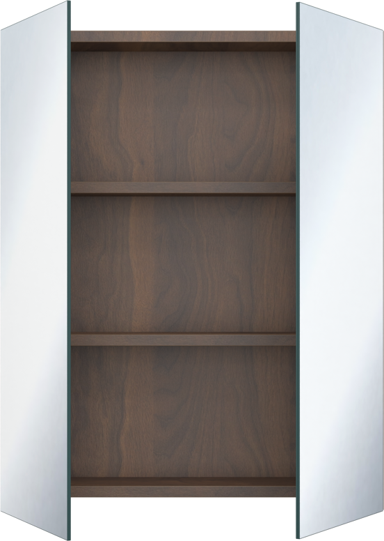 Storke Reflecta Spiegelschrank Bad: 60 x 75 cm, Nussbaum