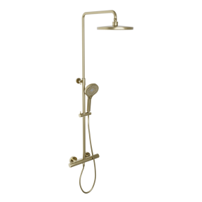 Blaufoss Onos 250 colonne de douche de pluie robinet thermostatique Brushed Champagne Gold