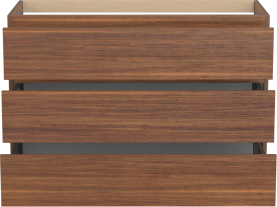 Balmani Lucida meuble sous-vasque a poser 120 x 55 cm noyer Américain 3 tiroirs