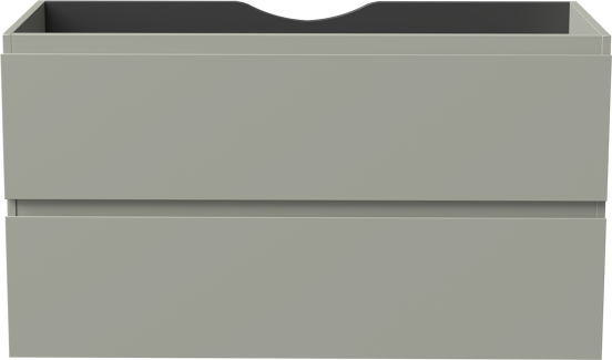 Linie Lado zwevende wastafelonderkast 100 x 46 cm greige 2 lades