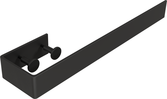 Vipera handdoekhouder voor Corrason enkel 50-60-80cm zwart mat