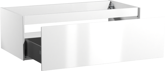 Storke Edge meuble sous-vasque suspendu 105 x 52 cm blanc brillant 1 tiroir