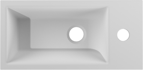Luca Varess Cubic fonteintje 40,5 x 20 cm mat witte porselein