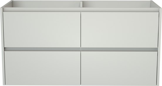 Storke Seda zwevend wastafelonderkast 120 x 52 cm mat wit 4 lades