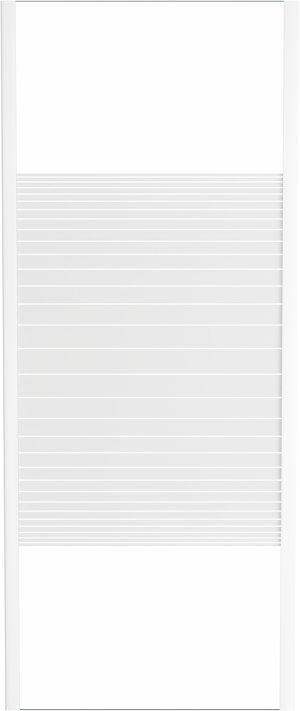 SanyOne Anton zijpaneel 80 cm Gestreept glas glanzend wit profiel