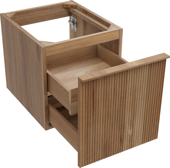 Balmani Forma meuble sous-lavabo suspendu 45 x 55 cm teck 2 tiroirs