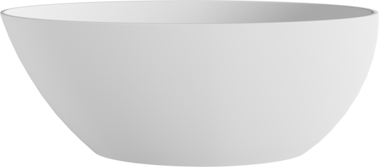 Balmani Fahro ovaal vrijstaand bad 160 x 85 cm Solid Surface mat wit