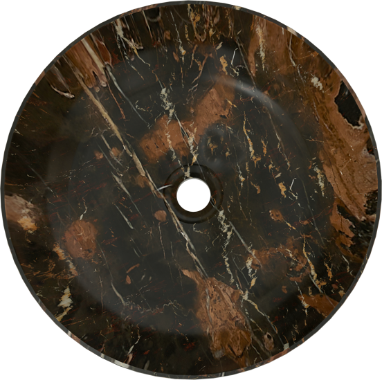 Balmani Still vasque à poser marbre Portoro Gold rond Ø 38 cm