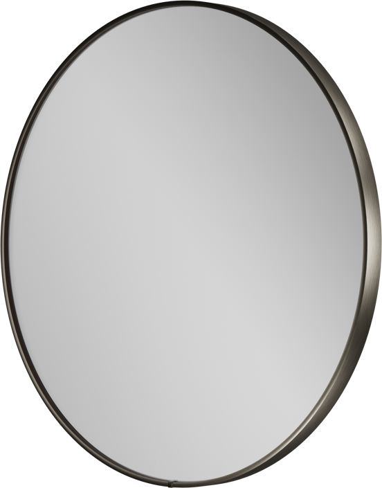 Balmani Secret miroir rond Brushed Gunmetal lumineux et anti-buée Ø 80 cm