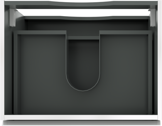 Linie Lado meuble sous-vasque suspendu 60 x 46 cm blanc mat 2 tiroirs