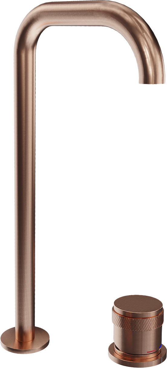 Blaufoss Pavilion Flat robinet de lavabo haut Brushed Rosegold