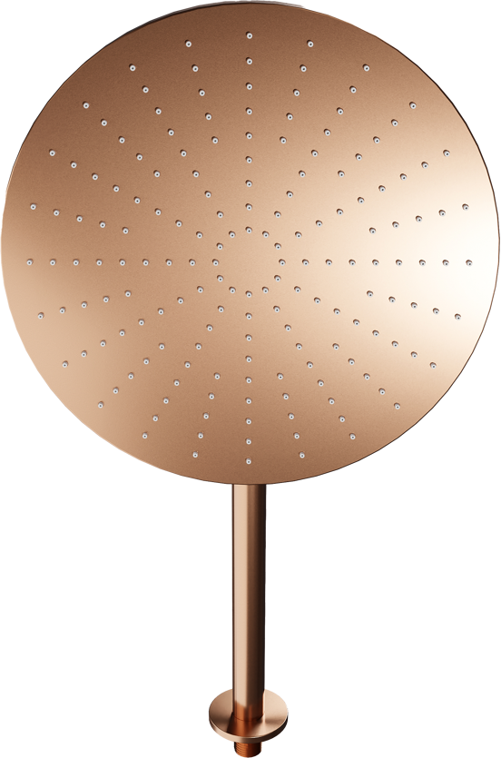 BLAUFOSS Nola 300 Hoofddouche rond 30 cm met wand douchearm Brushed Rosegold