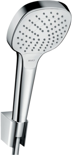 Hansgrohe Croma Select E Vario handdoucheset 3 functies met muuraansluitbocht wit/chroom