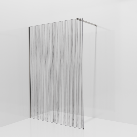 Balmani Modular Walk-In Dusche: 140 x 200 cm, Mikado, inklusive Coating, Profil Brushed Inox