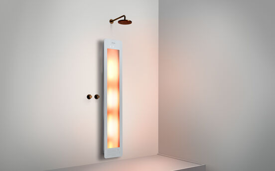 Sunshower One L Infrarot Flache Aufputz Befestigung white