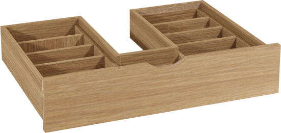 Balmani Legno séparateur de tiroir chêne vieilli 67,5 cm