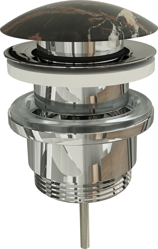 Balmani Click Curved afvoerplug afsluitbaar Portoro Gold